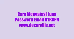 Lupa Password Email ATRBPN