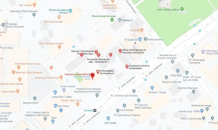 Peta Lokasi Google Maps Kemdikbud