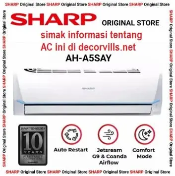 Harga AC Sharp Thailand 1 2 PK